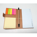 Directa de la fábrica pegajosa Notebook Set con bolígrafo reciclado